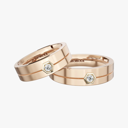 Ayla Diamond Matching Wedding Rings